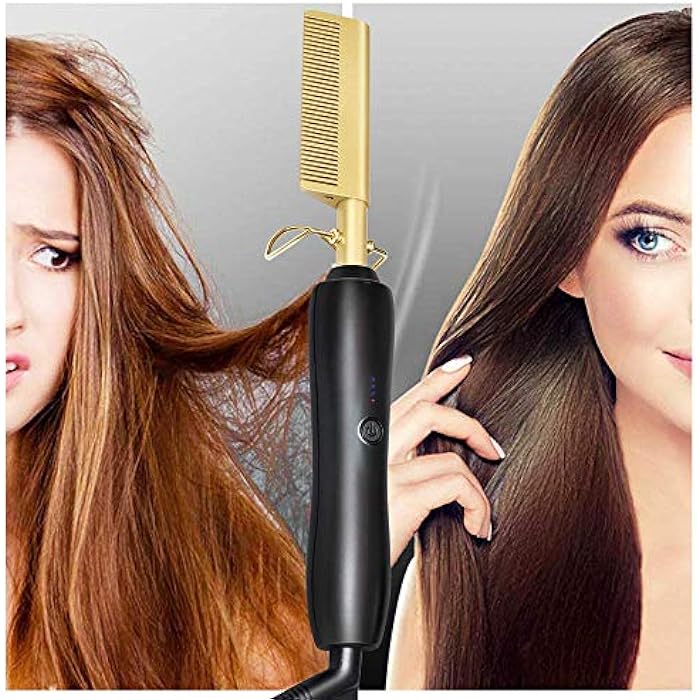 Electric Hair Straightener Brush Wet & Dry for Men - Image 2